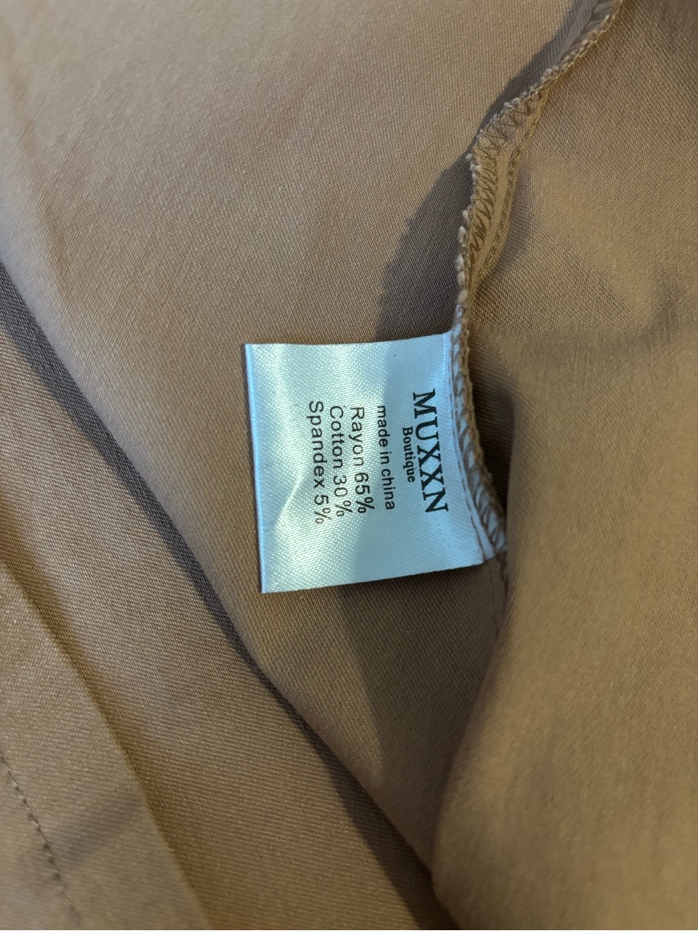MUXXN Ruched Sheath Dress-Camel-Size Small-NWT - Picture 9 of 10